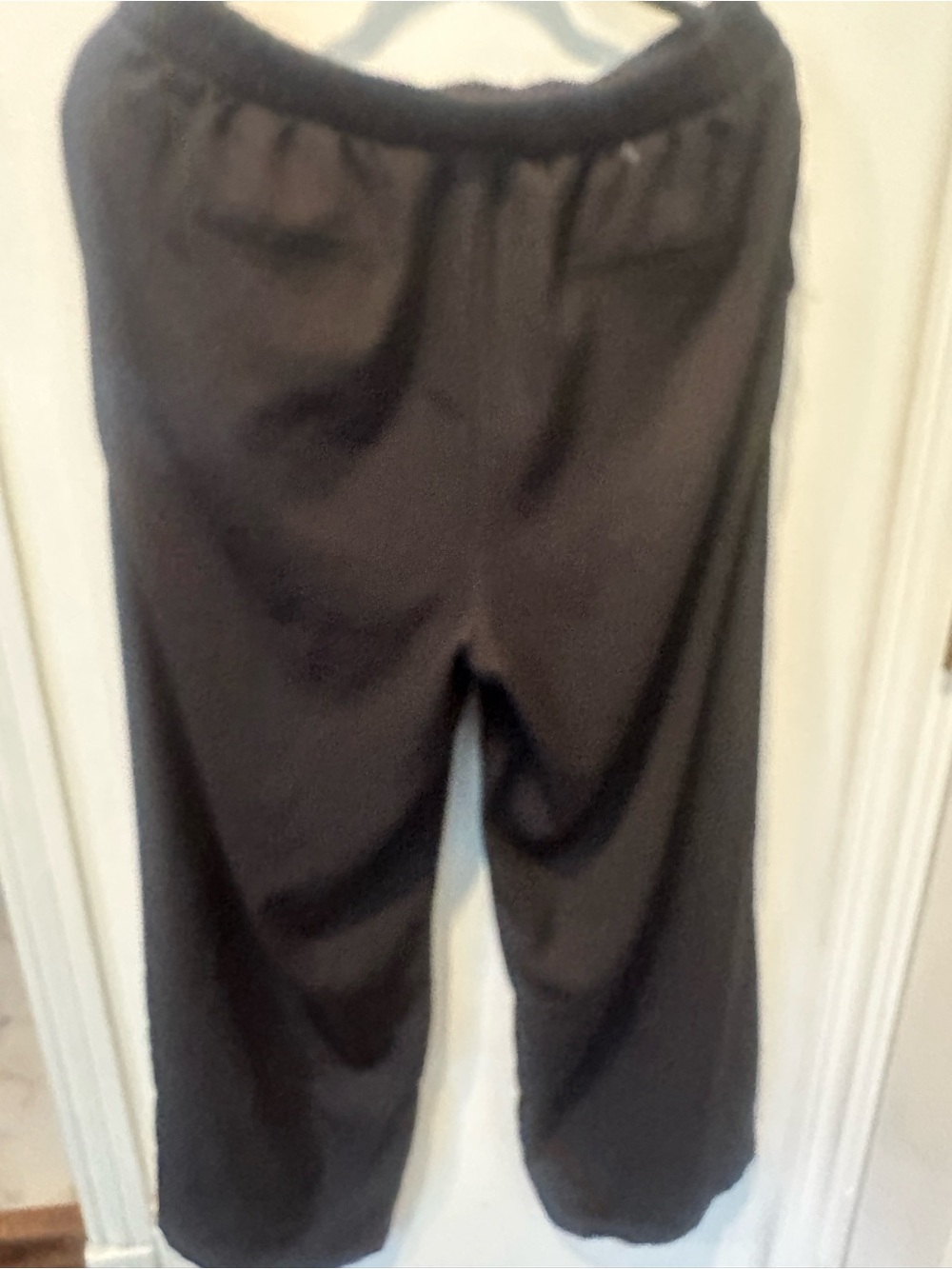 Black Wide-Leg Dress Pants with Gold Hardware - Picture 4 of 5
